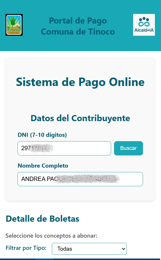 Datos del contribuyente